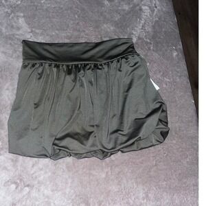 Kali Fashions Olive Green Bubble‎ Hem Mini Skirt Small